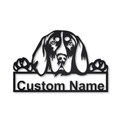 English Coonhound Dog Personalized Metal Wall Decor, Cut Metal Sign, Metal Wall Art, Metal House Sign, Metal Laser Cut Metal Signs Custom Gift Ideas