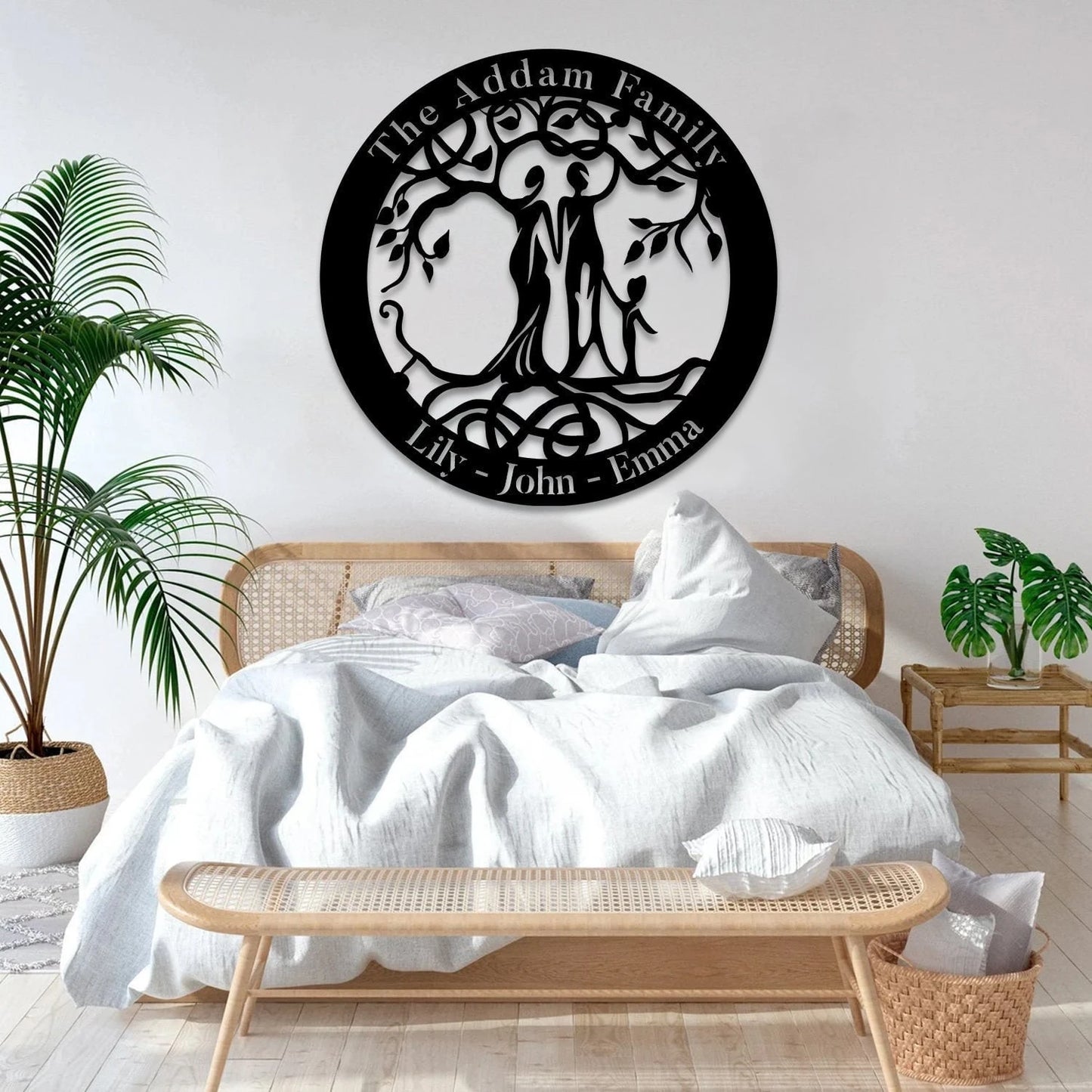 Custom Parents And Child Tree Of Life Metal Sign, Nature Wall Art Laser Cut Metal Signs Custom Gift Ideas