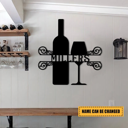 Personalized Wine Metal Bar Sign, Custom Pub, Tap, Caf, Metal Laser Cut Metal Signs Custom Gift Ideas
