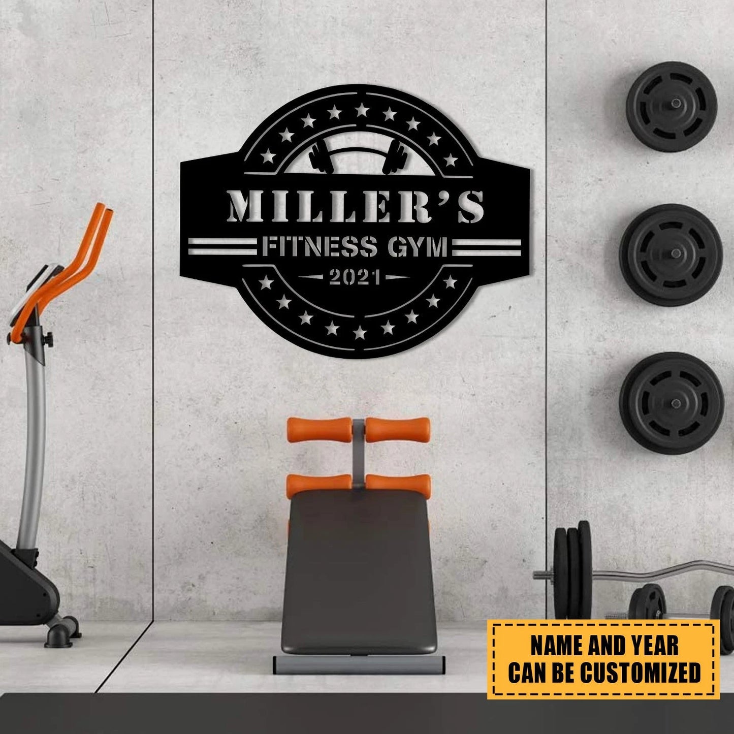 Metal Gym Sign, Custom Fitness Center, Cross Fit Club, Home Wall Decor, Gift For Him her, Metal Laser Cut Metal Signs Custom Gift Ideas