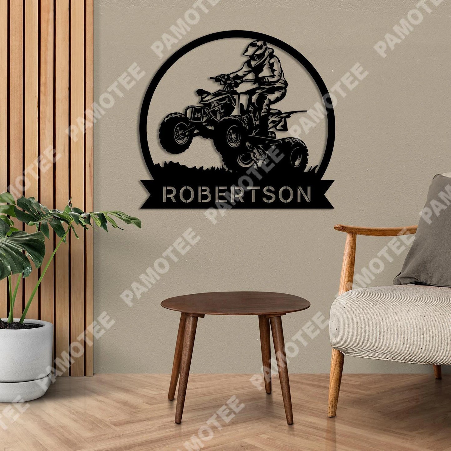 Custom Your Name Atv Man Metal Sign, Terrain Vehicle Wall Hanging Laser Cut Metal Signs Custom Gift Ideas