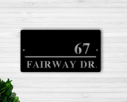 House Number Plaque Modern House Numbers Metal Address Sign Address Plaque Personalized Street Sign House Number Sign