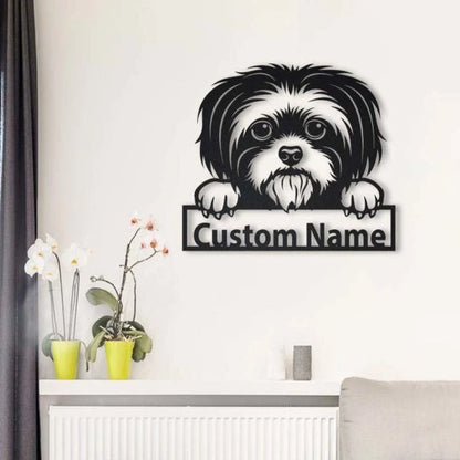 Shih Tzu Personalized Metal Wall Decor, Cut Metal Sign, Metal Wall Art, Metal House Sign Laser Cut Metal Signs Custom Gift Ideas