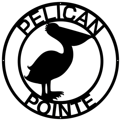 Personalized Metal Pelican Sign, Customizable Door Hanger Or Wall Art, Pelican Sign, Last Name Sign, Metal Sign, Lake Sign, Lake House Sign Laser Cut Metal Signs Custom Gift Ideas