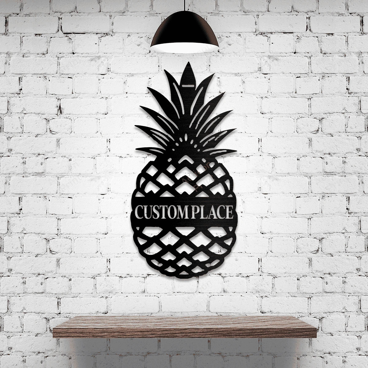 Hello Pineapple Front Door Sign Cut Metal Sign Metal House Sign