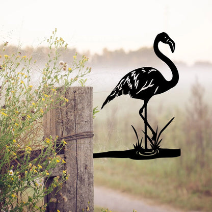 Pink Flamingo Tree Stake, Metal Sign, Gift For Her Laser Cut Metal Signs Custom Gift Ideas