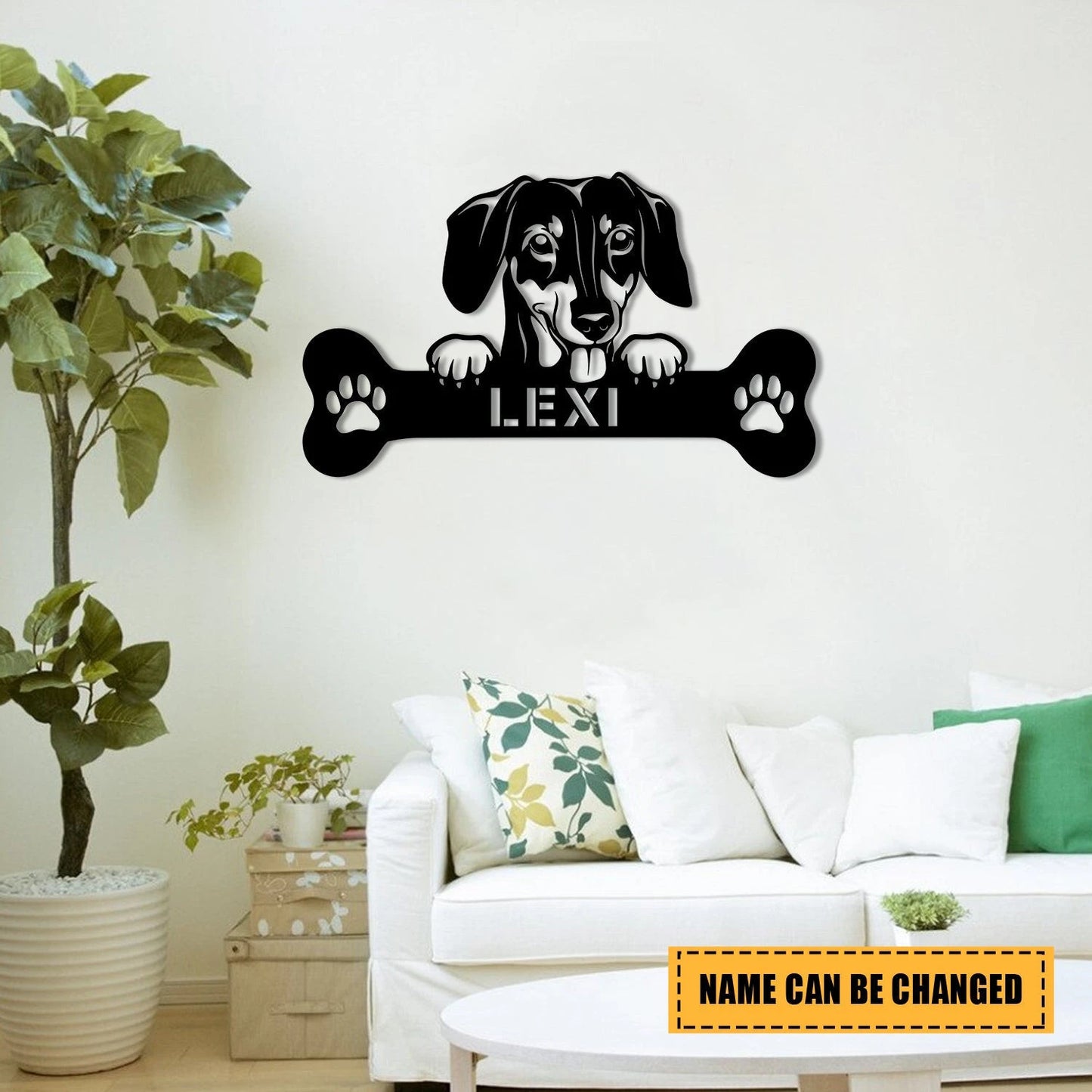 Personalized Dog Metal Sign, Custom Pet Housewarming Metal Art Wall Decor, Metal Laser Cut Metal Signs Custom Gift Ideas
