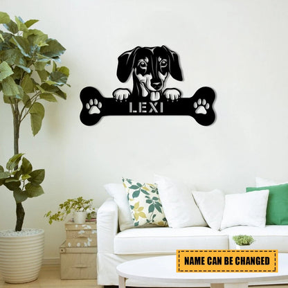 Personalized Dog Metal Sign, Custom Pet Housewarming Metal Art Wall Decor, Metal Laser Cut Metal Signs Custom Gift Ideas