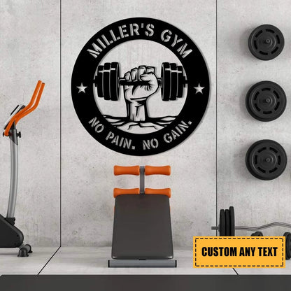 Metal Gym Sign, Custom Fitness Center, Cross Fit Club, Wedding, Anniversary Art Gift For Him her, Metal Laser Cut Metal Signs Custom Gift Ideas