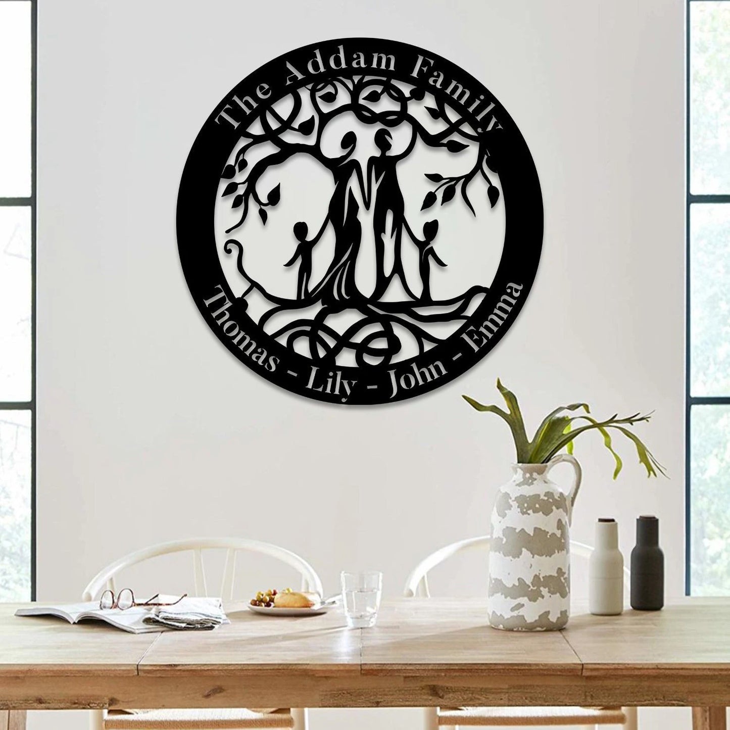 Custom Tree Of Life Metal Art, Custom Number Of Children, Mother's Day Gift Laser Cut Metal Signs