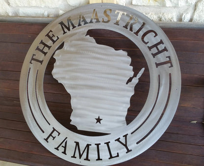 Custom State Metal Sign, Personalized Custom State Sign, Any State. State Sign, Family Since, Established, Housewarming Gift, Custom Gift, Laser Cut Metal Signs Custom Gift Ideas