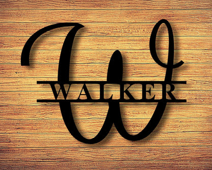 Personalized Signs For Home Last Name Metal Sign Metal Monogram Sign Family Name Sign Welcome Front Porch Sign Gift