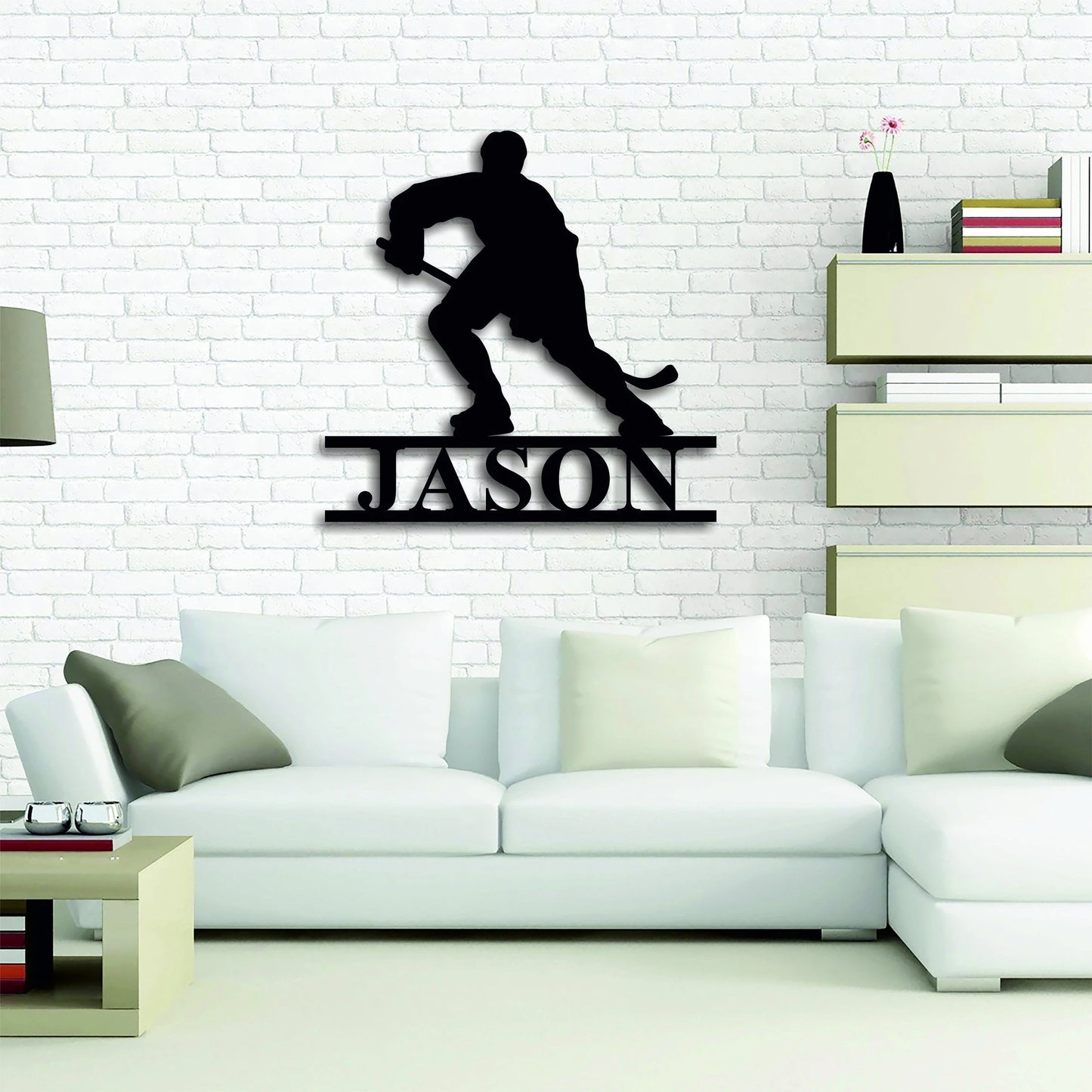 Hockey Name Sign, Nursery Decor, Personalized Metal Sign, Metal Name, Personalized Name Sign, Metal Name Sign, Kids Name Sign, Sports Laser Cut Metal Signs Custom Gift Ideas