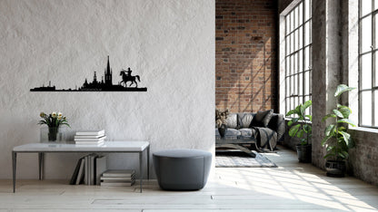 Stockholm City Silhouette Metal Wall Art, Stockholm Skyline Metal Wall Decor, Home Living Room Decoration, Wall Hangings, Metal Art, Metal Laser Cut Metal Signs Custom Gift Ideas