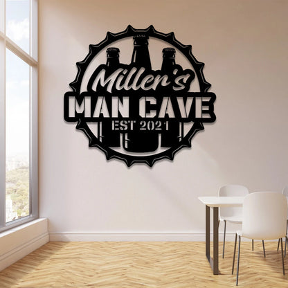 Personalized Beer Man Cave Metal Bar Sign, Metal Laser Cut Metal Signs Custom Gift Ideas