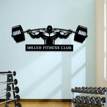 Personalized Metal Gym Sign, Custom Fitness Center, Cross Fit Club, Home Wall Decor, Metal Laser Cut Metal Signs Custom Gift Ideas