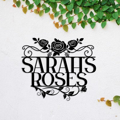 Personalized Metal Garden Sign, Home Decor, Wedding, Anniversary Art Gift For Her, Gardening Lovers, Metal Laser Cut Metal Signs Custom Gift Ideas
