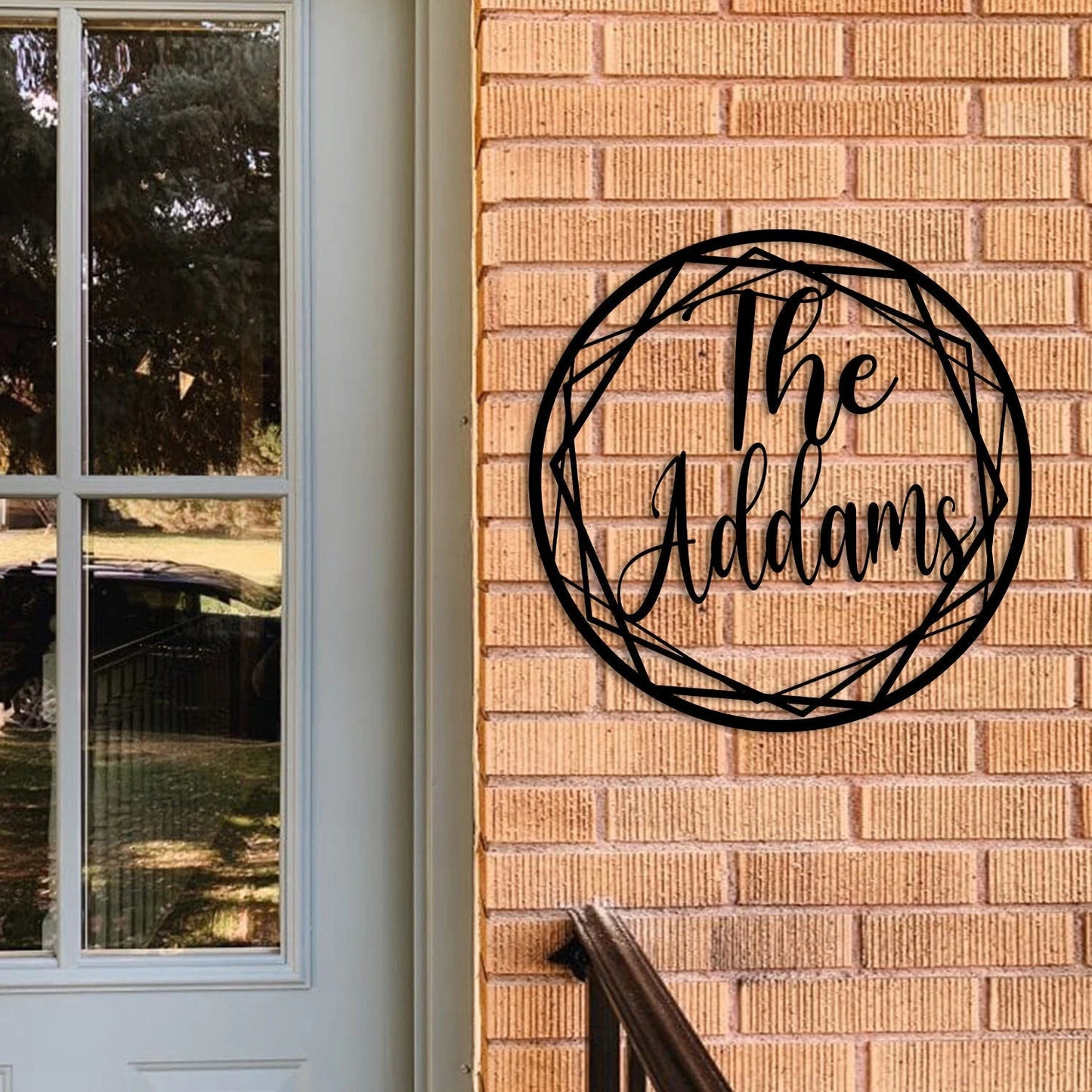 Personalized Your Family Name Metal Art, Door Sign, Door Hanger Laser Cut Metal Signs Custom Gift Ideas