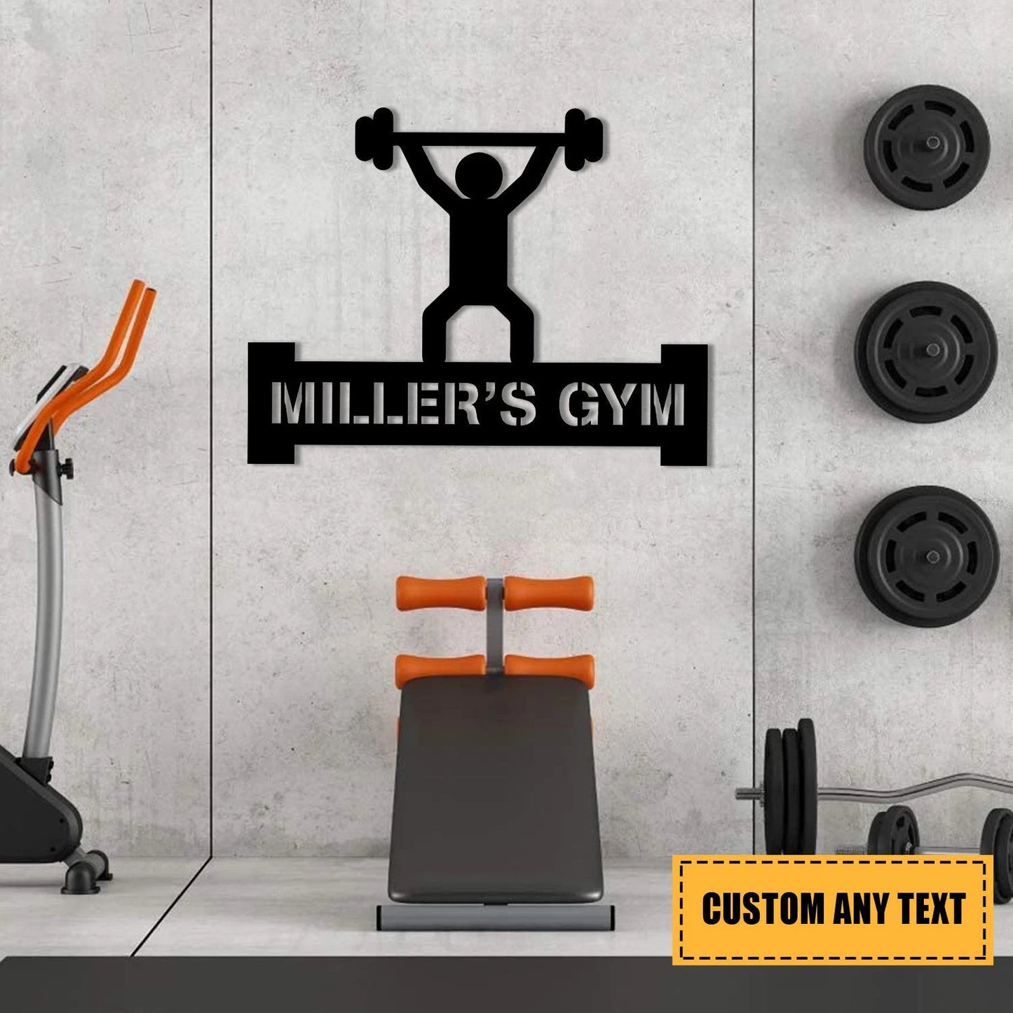 Metal Gym Sign, Custom Fitness Center, Home Decor, Wedding, Anniversary Art Gift For Him her, Metal Laser Cut Metal Signs Custom Gift Ideas