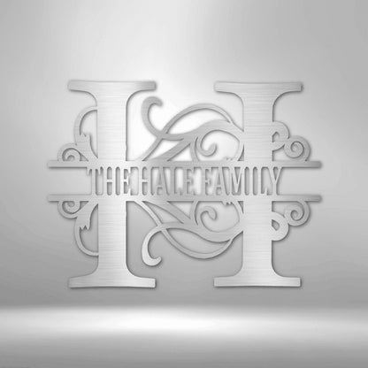 Personalized Split Letter Monogram Steel Art Wall Decor Metal Name Sign Laser Cut Metal Signs Custom Gift Ideas