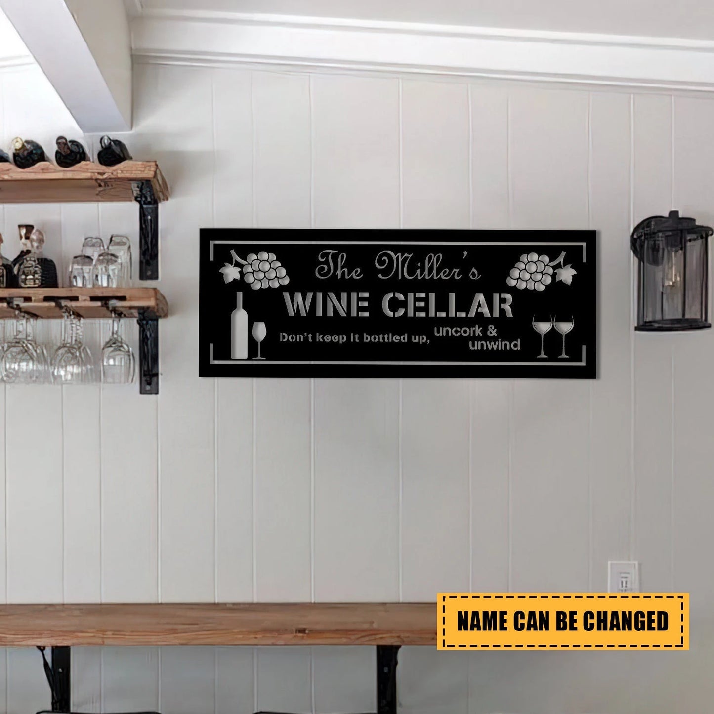 Grape Cellar Wine Metal Bar Sign, Custom Pub, Lounge, Caf Decor, Wedding, Anniversary Art Gift For Him her, Metal Laser Cut Metal Signs Custom Gift Ideas