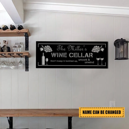Grape Cellar Wine Metal Bar Sign, Custom Pub, Lounge, Caf Decor, Wedding, Anniversary Art Gift For Him her, Metal Laser Cut Metal Signs Custom Gift Ideas