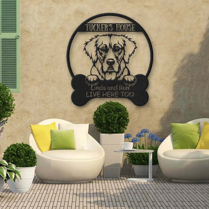 Dog's House Dog Lovers Personalized Metal Sign Laser Cut Metal Signs Custom Gift Ideas