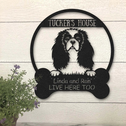 Cavalier Dog Lovers Funny Personalized Metal House Sign Laser Cut Metal Signs Custom Gift Ideas