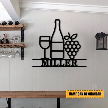 Grape Cellar Wine Metal Bar Sign, Custom Pub, Tap, Lounge, Caf, Home Wall Decor, Metal Laser Cut Metal Signs Custom Gift Ideas