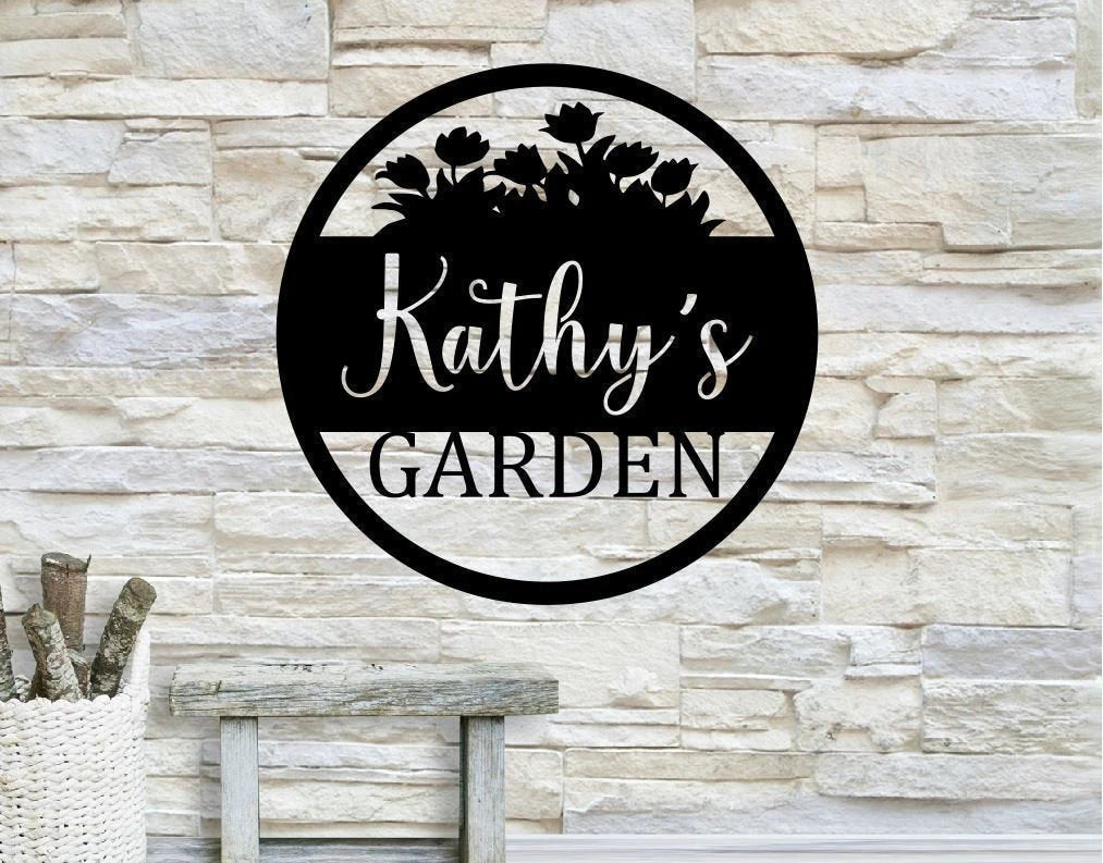 Personalized Garden Metal Art, Outdoor Metal Art, Garden Metal Art, Garden Sign, Outdoor Home Decor, Custom Garden Sign, Laser Cut Metal Signs Custom Gift Ideas
