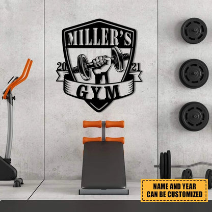 Personalized Metal Gym Sign, Fitness Center, Cross Fit, Wedding, Anniversary Art Gift For Him her, Metal Laser Cut Metal Signs Custom Gift Ideas