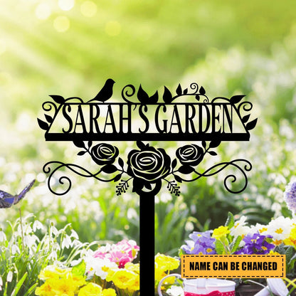 Personalized Metal Garden Sign, Decor, Wedding, Anniversary Art Gift For Her, Gardening Lovers, Metal Laser Cut Metal Signs Custom Gift Ideas