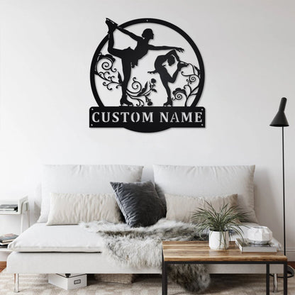 Personalized Figure Skating Metal Sign, Figure Skating Metal Wall Art, Figure Skating Metal Wall Decor, Figure Skating Lover Gift, Metal Laser Cut Metal Signs Custom Gift Ideas