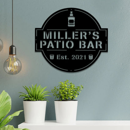 Personalized Metal Patio Bar Sign, Custom Pub, Tap, Caf, Home Wall Decor, Metal Laser Cut Metal Signs Custom Gift Ideas