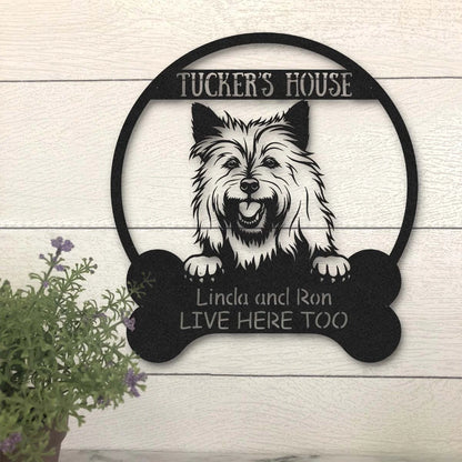 Cairn Terrier Dog Lovers Funny Personalized Metal House Sign Laser Cut Metal Signs Custom Gift Ideas