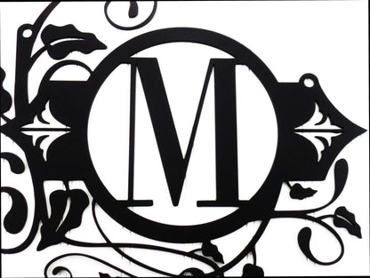 Hanging Monogram Metal Sign Black Monogram Monogram Monogram Wall Hanging Metal Letter