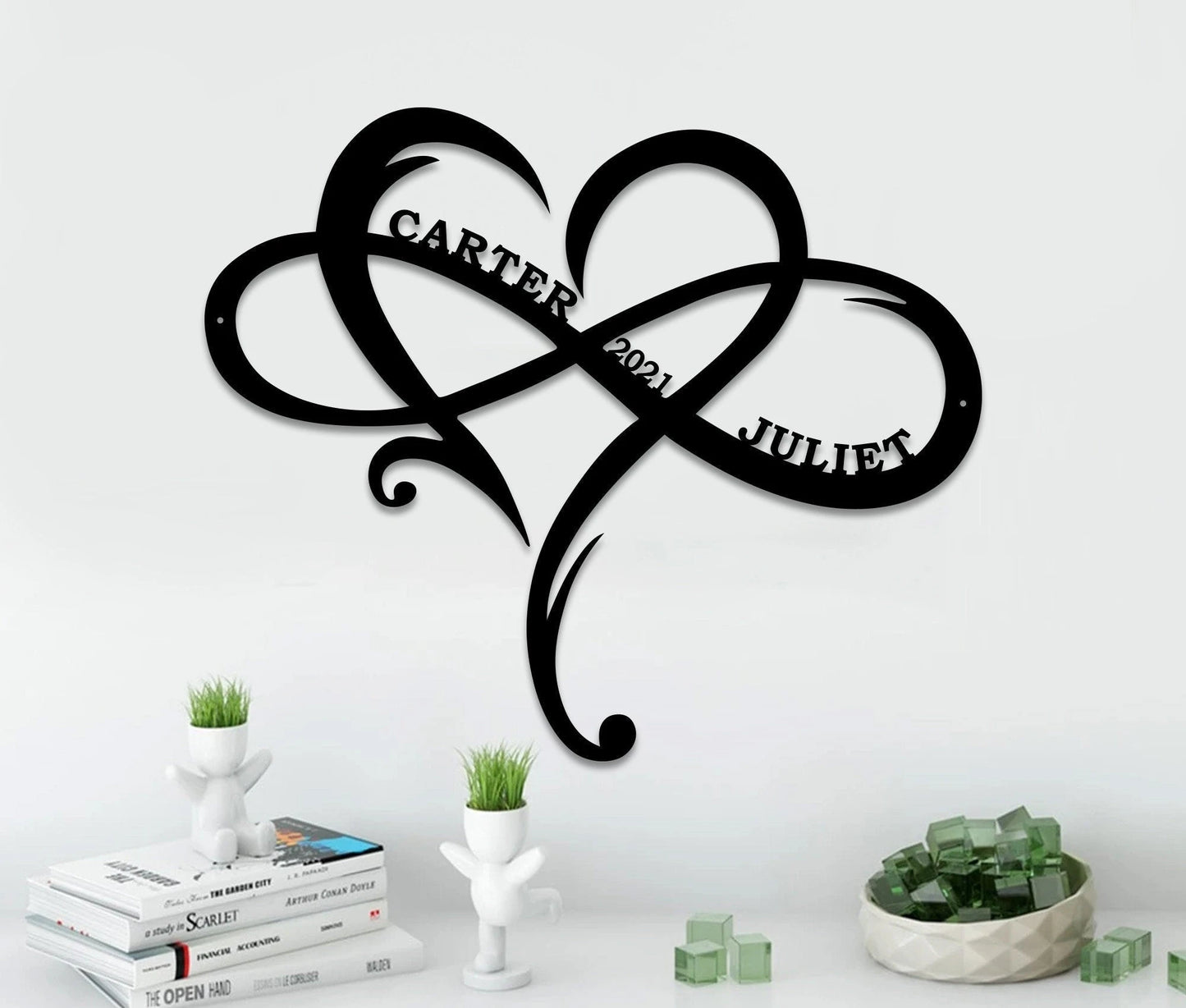 Personalized Metal Infinity Sign, Infinity Name Sign , Custom Metal Sign, Metal Art, Anniversary Gift, Newly Engaged Gift, Housewarming Gift Laser Cut Metal Signs Custom Gift Ideas