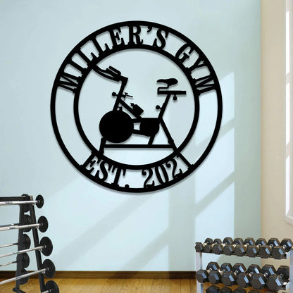 Treadmill Metal Gym Sign, Custom Fitness Center, Cross Fit Club Wall Decor, Anniversary Art Gift For Him her, Metal Laser Cut Metal Signs Custom Gift Ideas