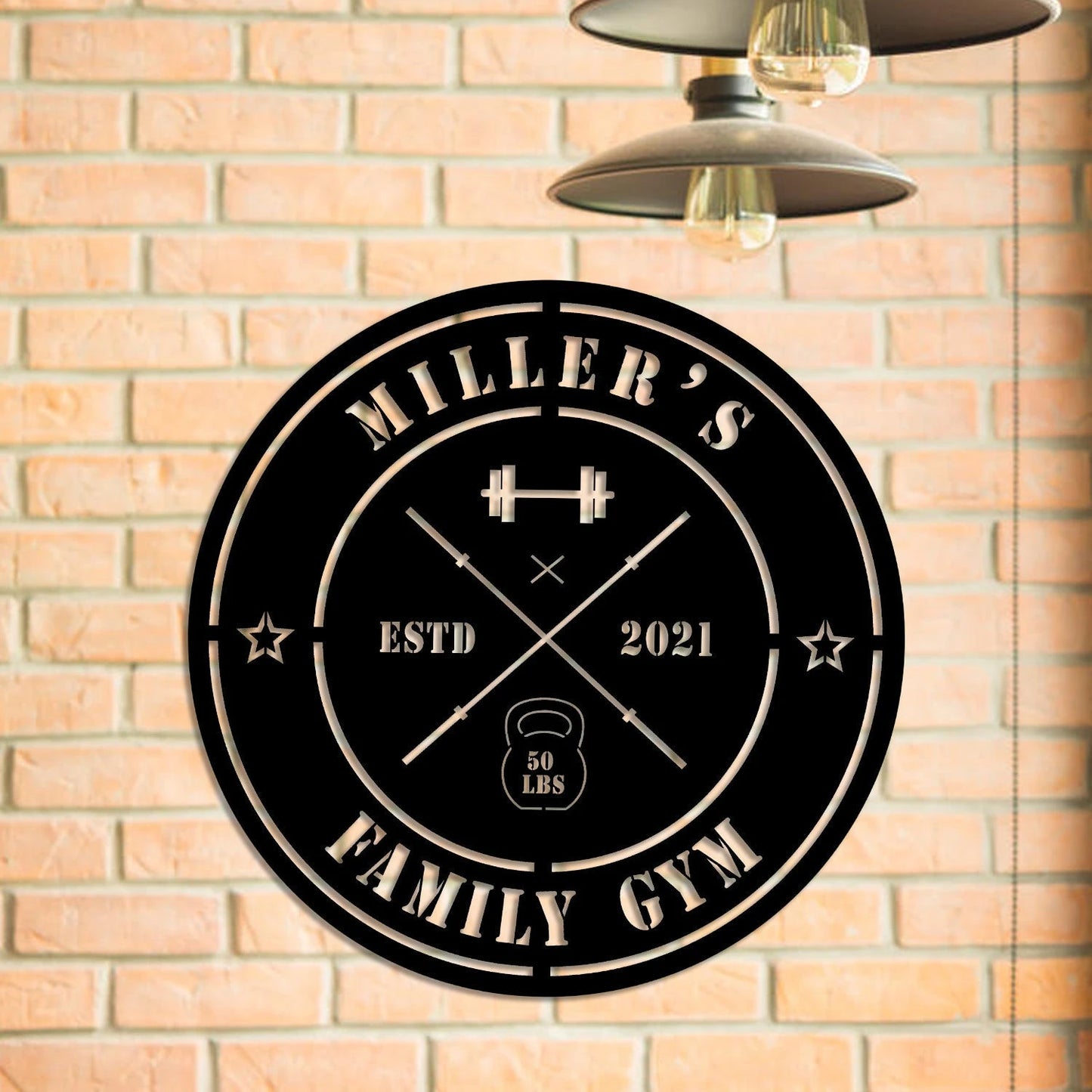 Personalized Metal Gym Sign, Fitness Center, Home Wall Decor, Wedding, Anniversary Art Gift For Him her, Metal Laser Cut Metal Signs Custom Gift Ideas