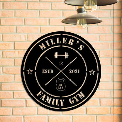 Personalized Metal Gym Sign, Fitness Center, Home Wall Decor, Wedding, Anniversary Art Gift For Him her, Metal Laser Cut Metal Signs Custom Gift Ideas