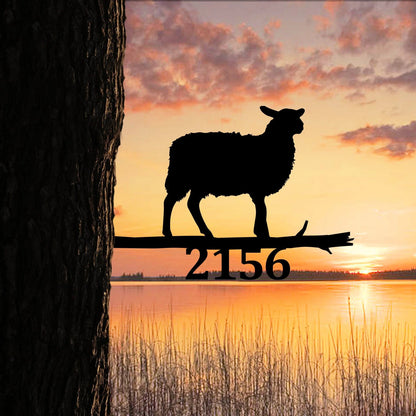 Customized Sheep Metal Tree Stake, Farm Decor, Home Art Laser Cut Metal Signs Custom Gift Ideas