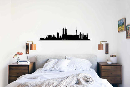 Munchen City Silhouette Metal Wall Art, Munich Metal Wall Decor, Housewarming Gift, Home Office Living Room Decoration, Wall Hangings,, Metal Laser Cut Metal Signs Custom Gift Ideas