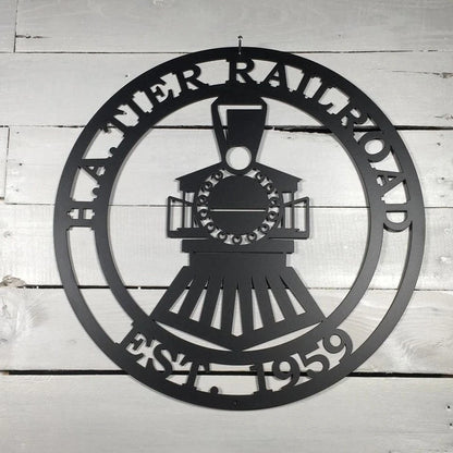Personalized Train Sign, Powder Coated For Outdoor Or Indoor Use, Custom Metal Sign, Laser Cut Metal Signs Custom Gift Ideas