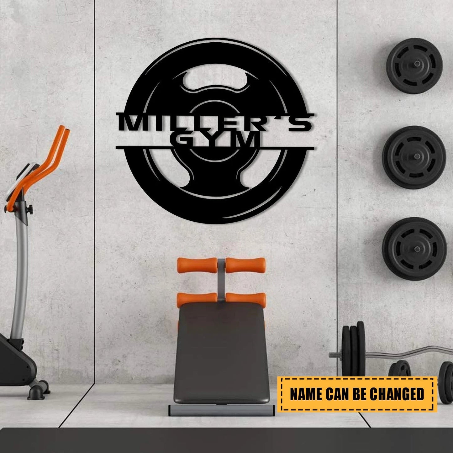 Personalized Metal Gym Sign, Custom Fitness Center, Cross Fit Club, Home Wall Decor, Wedding, Anniversary Art Gift For Him her, Metal Laser Cut Metal Signs Custom Gift Ideas