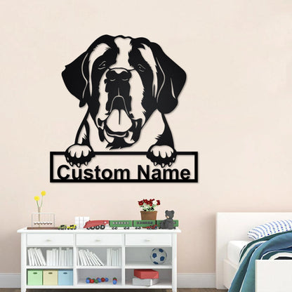 Personalized St Bernard Dog Metal Sign, St Bernard Dog Metal Wall Art, Dog Metal Sign, St Bernard Dog Gift, Dog Lover, St Bernard Dog Laser Cut Metal Signs Custom Gift Ideas