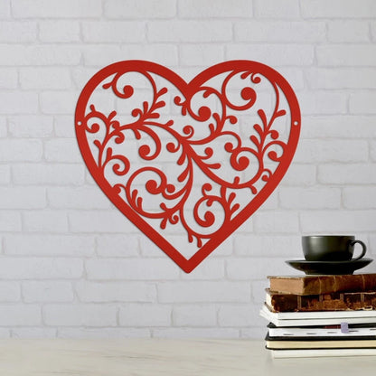 Decorative Scroll Heart Cut Metal Sign Laser Cut Metal Signs Custom Gift Ideas