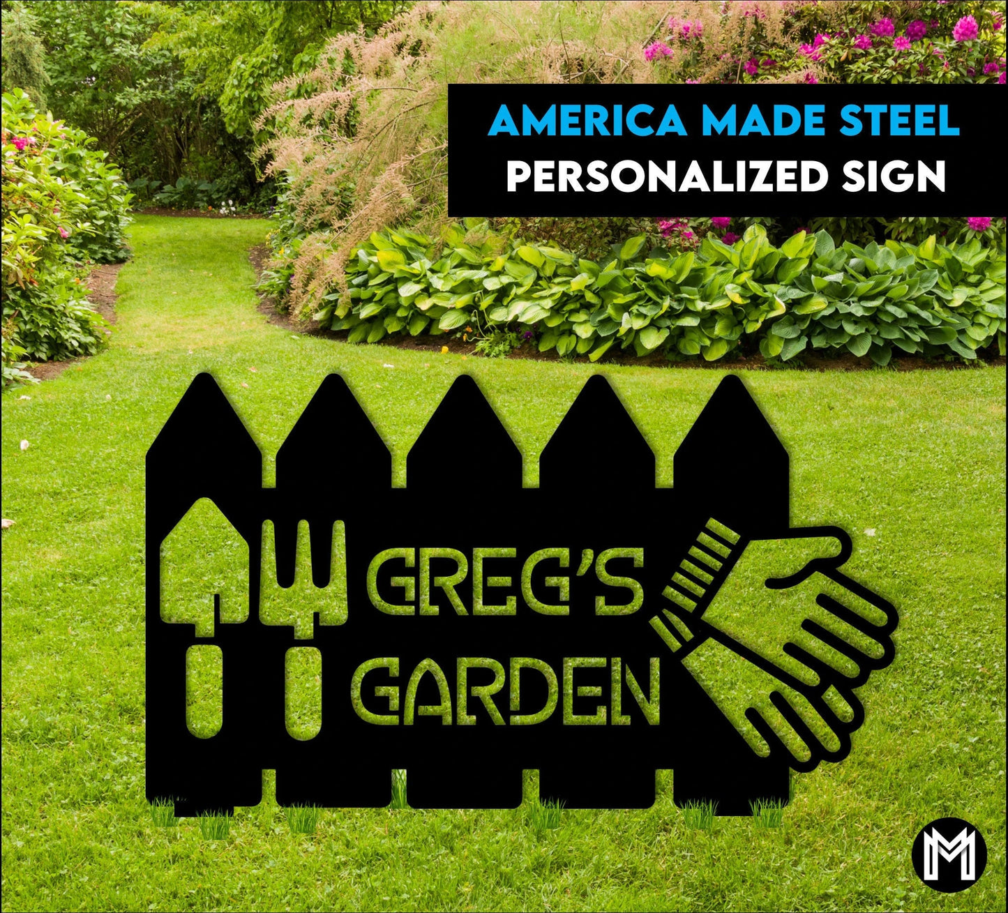 Custom Garden Sign, Garden Sign, Personalized Garden Sign, Garden, Garden Stake, Garden Art, Metal Yard Art, Outdoor Sign Gs3 Laser Cut Metal Signs Custom Gift Ideas