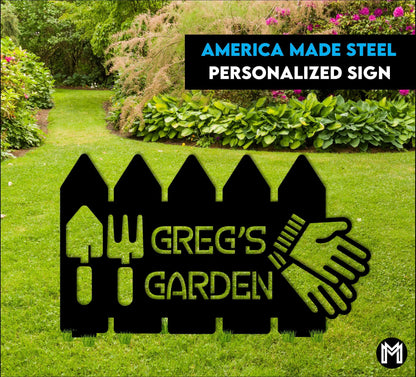 Custom Garden Sign, Garden Sign, Personalized Garden Sign, Garden, Garden Stake, Garden Art, Metal Yard Art, Outdoor Sign Gs3 Laser Cut Metal Signs Custom Gift Ideas