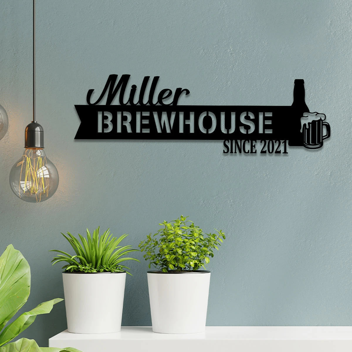 Personalized Beer Brewhouse Metal Bar Sign, Custom Pub, Tap, Lounge, Caf, Home Wall Decor, Metal Laser Cut Metal Signs Custom Gift Ideas
