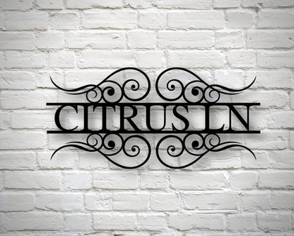 Custom Metal Address Sign Custom Street Address Sign Address Plaque Metal House Numbers Housewarming Gifts Address Sign